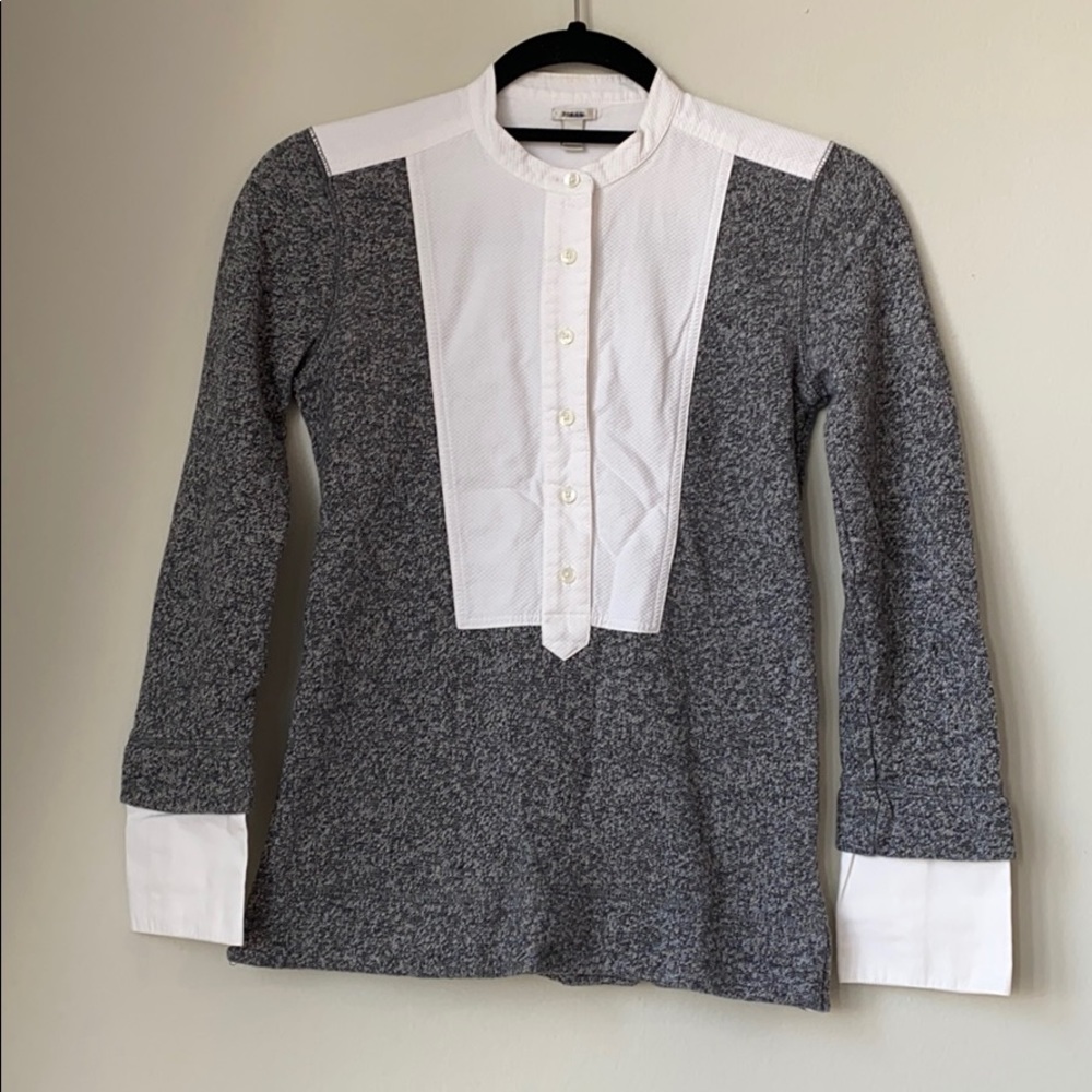 J.Crew Women’s Tuxedo Bib Sweatshirt Style (08197)